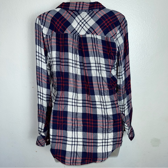 Rails plaid button down red and navy blue flannel - Picture 4 of 5